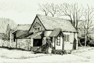 Aust Village Hall drawing